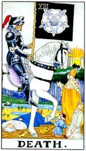 Death and Knight of Wands Tarot Cards Together