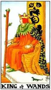 King of Wands and Queen of Pentacles Tarot Cards Together
