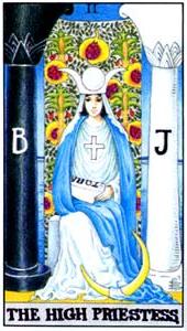 The High Priestess and Ace of Pentacles Tarot Cards Together