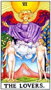 The Lovers and Two of Pentacles Tarot Cards Together